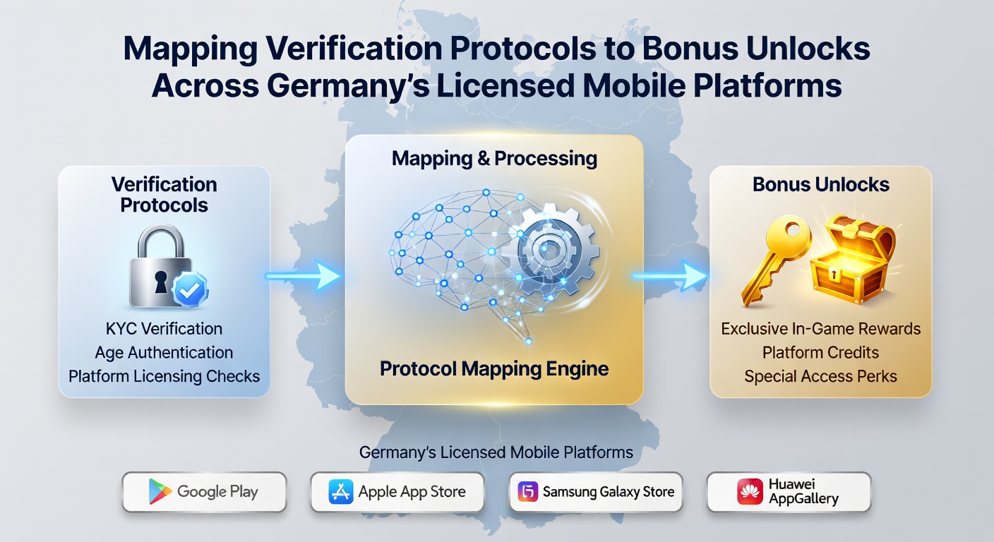 Illustration der Verifizierungsprotokolle und Bonus-Freischaltungen auf deutschen mobilen Casino-Plattformen