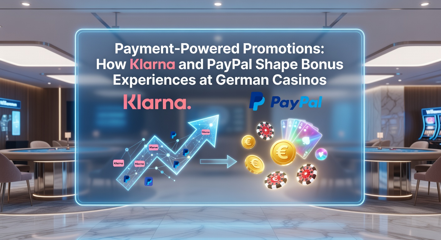 Darstellung einer mobilen Casino-App mit Klarna- und PayPal-Zahlungsoptionen sowie aktivierten Bonus-Symbolen auf einem Smartphone-Bildschirm